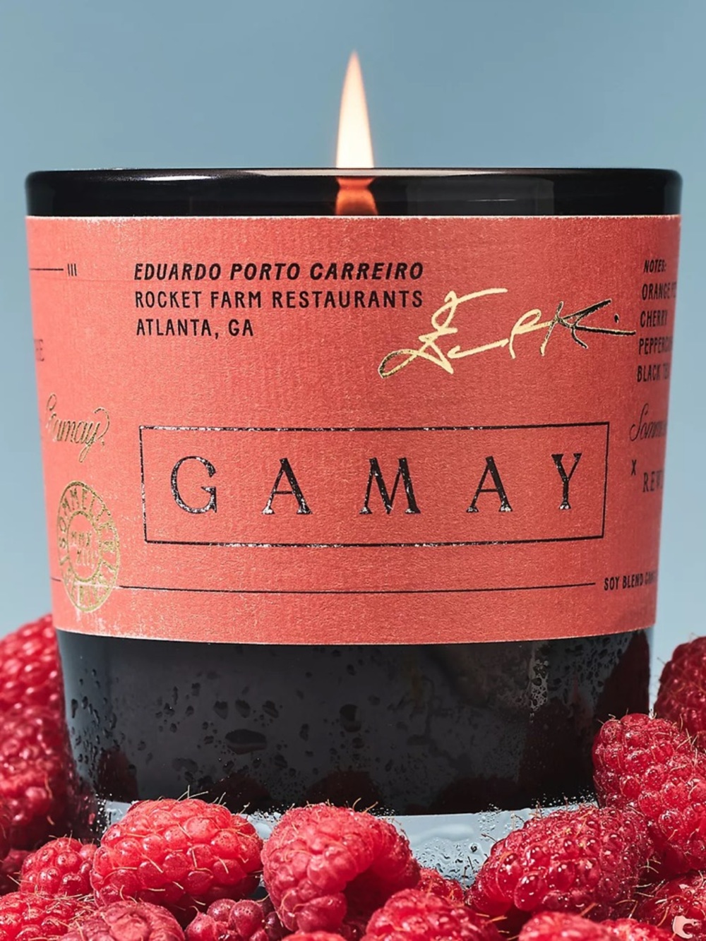 Rewined 'Gamay' wine scented candle with citrus, pepper, and tea notes